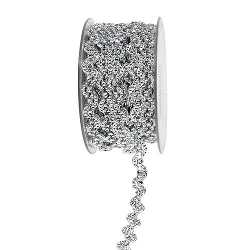 Dekoband Silber glänzend 10mm 9m | Floristik24.ch