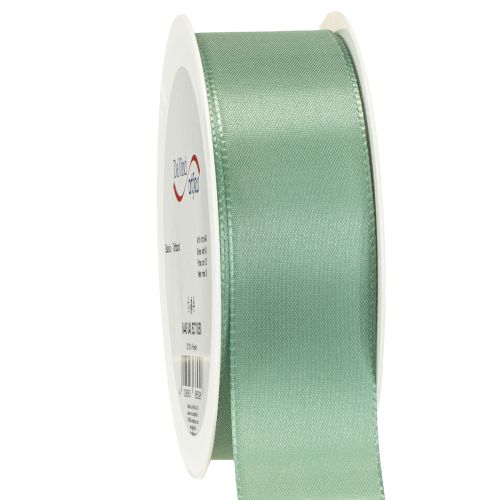 Floristik24 Dekoband Taftband Geschenkband Grün Salbei 40mm 50m