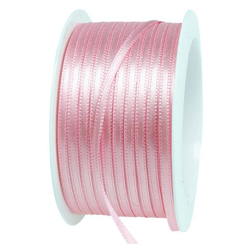 Geschenkband Satinband Dekoband  Pastellrosa 3mm 50m