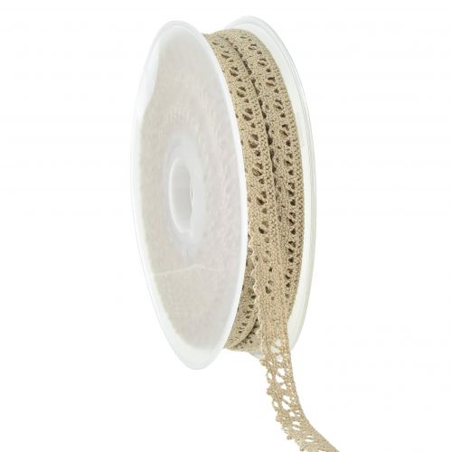 Artikel Dekoband Schmuckband Häkelspitze Band Beige B12mm L20m
