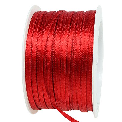 Floristik24 Geschenk- und Dekorationsband 3mm x 50m Hellrot