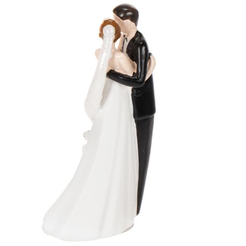 Dekofigur Hochzeitspaar Polyresin 10,5cm Weiss-Schwarz für Tischdekoration | Floristik24.ch