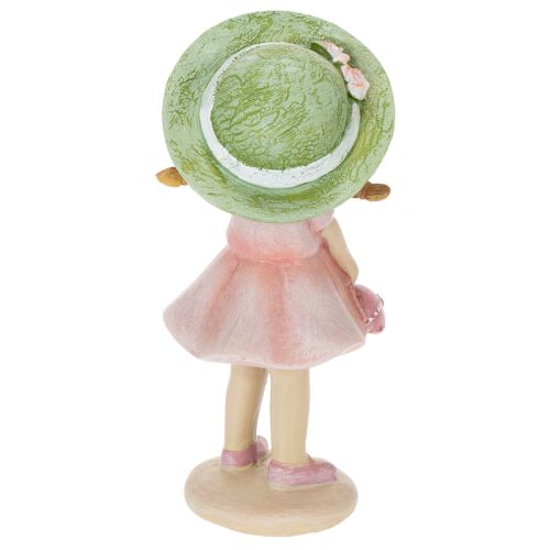 Dekofiguren Mädchen Polyresin Rosa Grün 6,5x5,5x14,5cm 2 Stück | Floristik24.ch