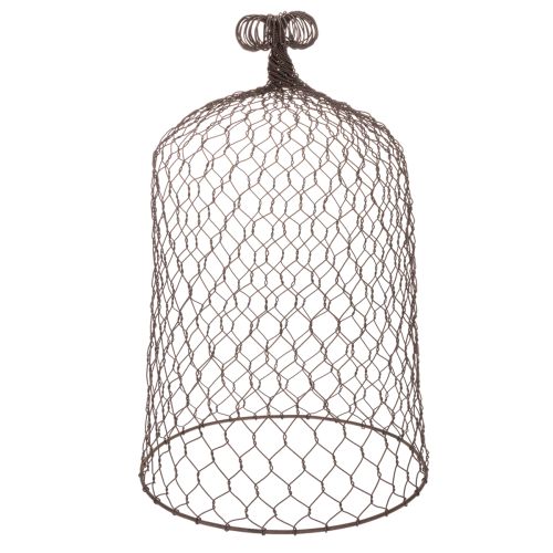 Dekoglocke aus Metall, Rankhilfe, Drahtglocke, Braun, Edelrost, H50/41cm Ø30/25cm, 2er-Set | Floristik24.ch