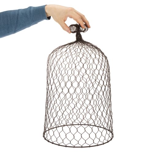 Dekoglocke aus Metall, Rankhilfe, Drahtglocke, Braun, Edelrost, H50/41cm Ø30/25cm, 2er-Set | Floristik24.ch