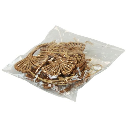 Artikel Dekohänger Holz Gingko Deko Gingkoblatt Gold 5x6,5cm 12St