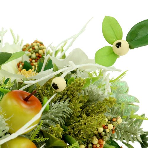 Floristik24 Dekokranz mit Rosen Ø40cm weiß, grün