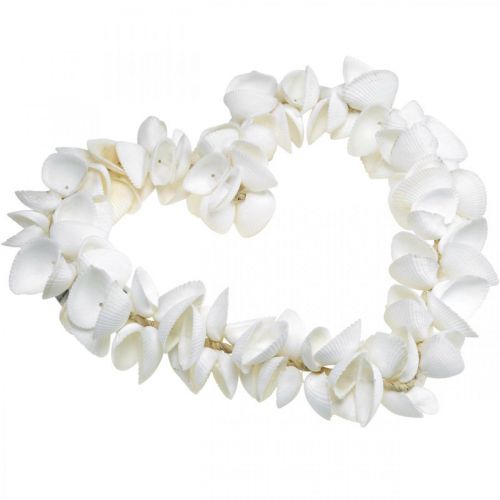 Floristik24 Muschelherz, Maritime Valentinstagdeko, Dekoherz aus Muscheln, Meeresdeko 34×34cm