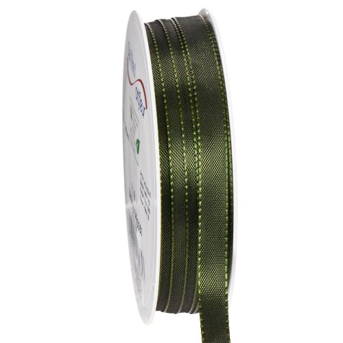 Dekoband Taft 10mm 50m Moosgrün für Geschenk- und Dekorationsideen