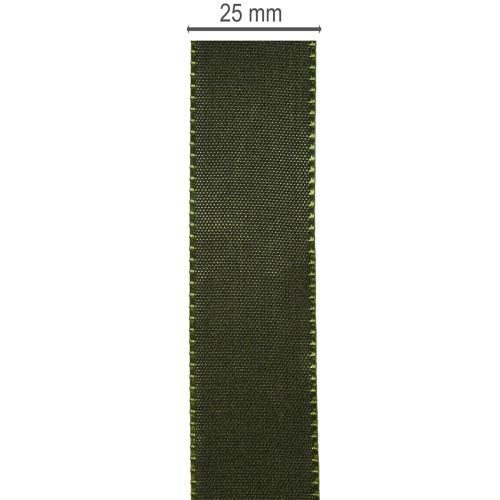 Schmuckband Taft glänzend Grün 25mm x 50m | Floristik24.ch