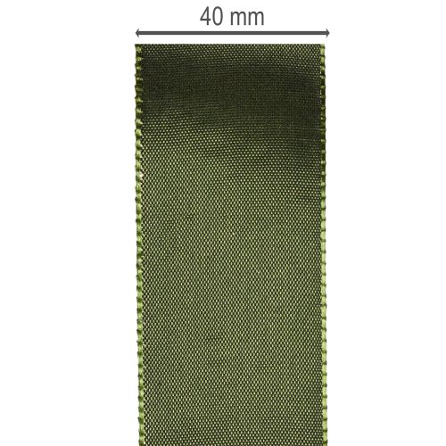 Satinband Taft 40 mm x 5 m Moosgrün Geschenkdeko | Floristik24.ch
