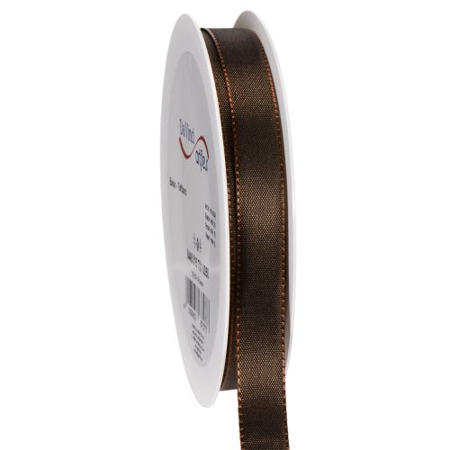 Taftband Braun 15 mm x 10 m für Dekoration und Verpackung