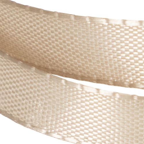 Geschenkband Stoff Beige 10 mm