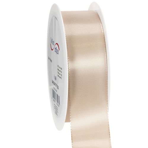 Dekoband Taft 40mm Beige 50m für vielseitige Dekoration und Geschenkgestaltung
