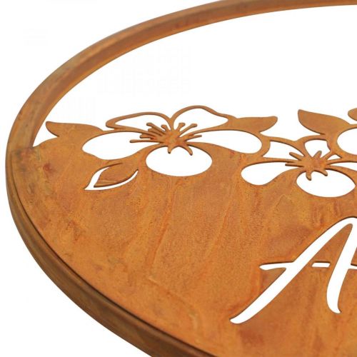Artikel Dekoring Metall Rost Deko Blumen „Auszeit“ Edelrost Ø38cm