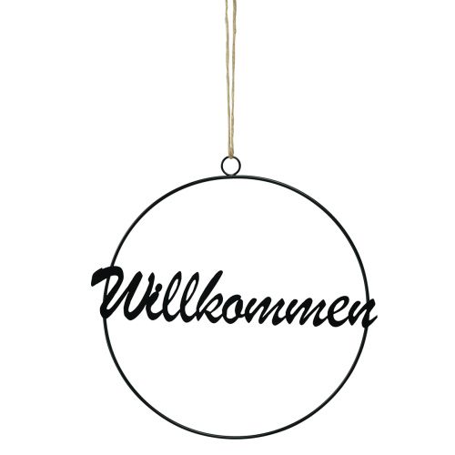 Floristik24 Dekoring mit Willkommen Schriftzug als Tür- und Wanddeko