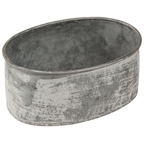 Artikel Dekoschale Metall Steckschale Oval Grau L22,5/19,5/16cm 3er-Set