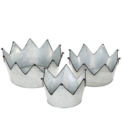Dekoschale Set Metall Krone aus Zink Ø26,5/22,5/19cm für Dekoration Innen online kaufen | Floristik24.ch