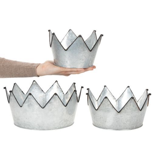 Dekoschale Set Metall Krone aus Zink Ø26,5/22,5/19cm für Dekoration Innen | Floristik24.ch
