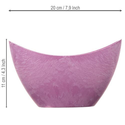 Dekoschale Kunststoff Pink 20x9x11,5 cm für Blumen und Dekoration | Floristik24.ch