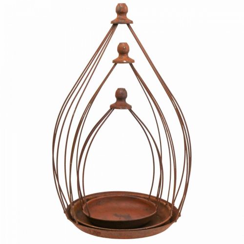 Floristik24 Dekoschale Rost Edelrost Deko Hängedeko Ø18,5/24,5/27cm