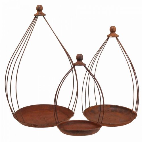 Dekoschale Rost Edelrost Deko Hängedeko Ø18,5/24,5/27cm