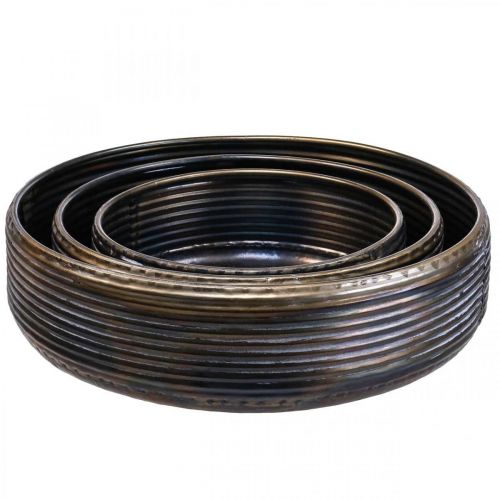 Floristik24 Dekoschale groß Schale Metall Antik Look 30/38/46cm Set 3St