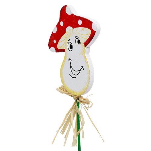 Floristik24 Dekostecker Pilz 6,5cm L27cm 24 St