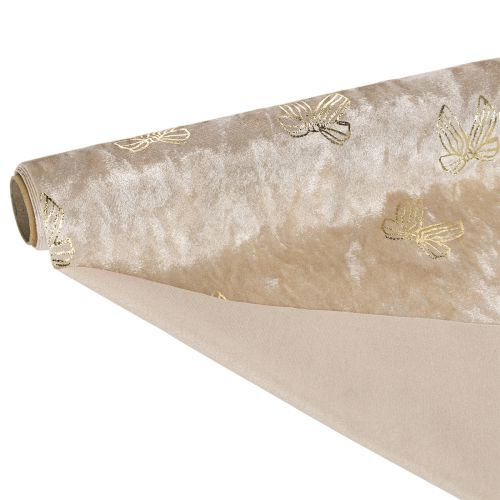 Tischläufer Schleifenmuster 35x120cm Polyester Beige Creme 2er Set | Floristik24.ch