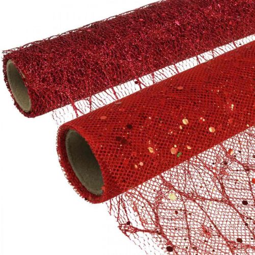 Dekostoff Weihnachten Polyester Rot x 2 sortiert 35x200cm