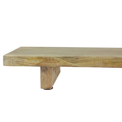 Floristik24 Dekotablett Holz Holzbrett mit Fuß Mangoholz 80x6x27,5cm