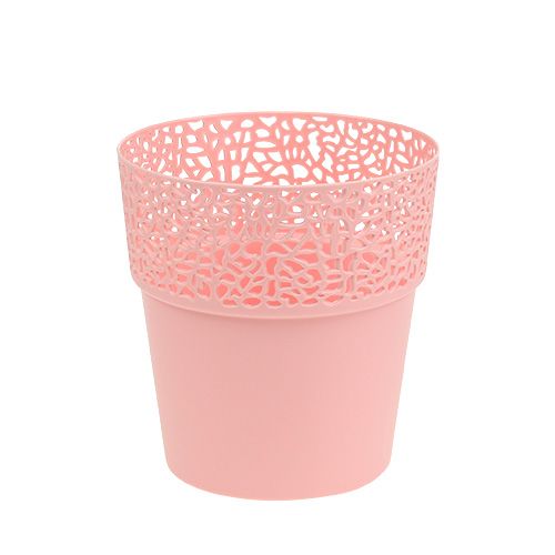 Dekotopf Plastik Rosa Ø13cm H13,5cm 1 St