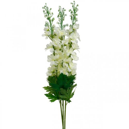 Floristik24 Delphinium Weiß Künstlicher Rittersporn Seidenblumen Kunstblumen 3St