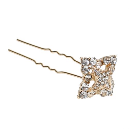Diamantnadel Hochzeitsdeko Gold 7cm 9 St