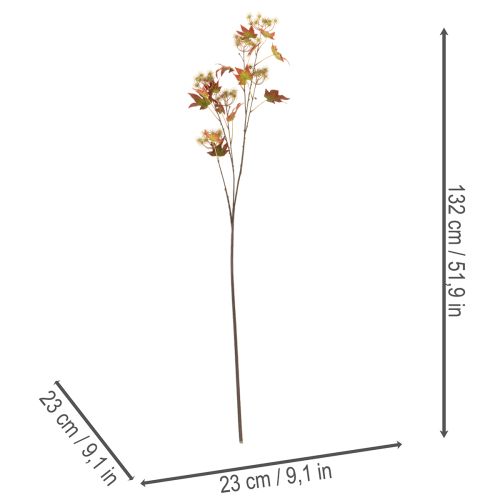 Künstlicher Herbstzweig Amberbaum mit Laub und Fruchtständen 132 cm | Floristik24.ch