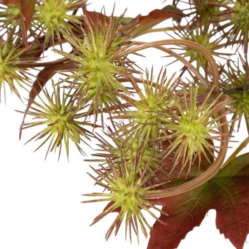 Künstlicher Herbstzweig Amberbaum mit Laub und Fruchtständen 132 cm | Floristik24.ch