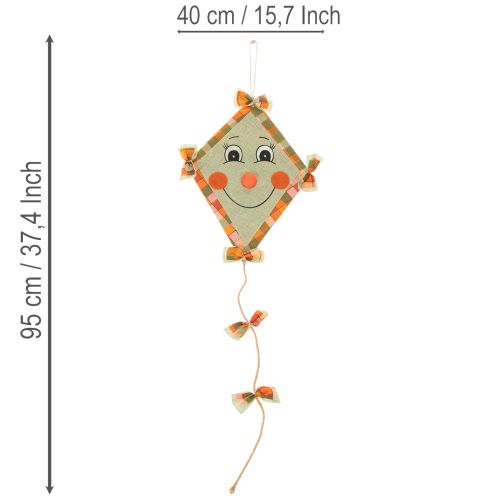 Deko-Drachen mit Gesicht aus Papier 40 cm Orange Grün 2 Stück | Floristik24.ch