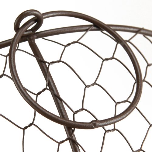 Artikel Drahtkorb Schale mit Henkel Braun Ø35/30/25cm Set 3St