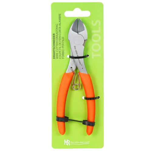 Drahtschneider mit Metallklinge und gummierten Griffen, 17 cm, orange | Floristik24.ch