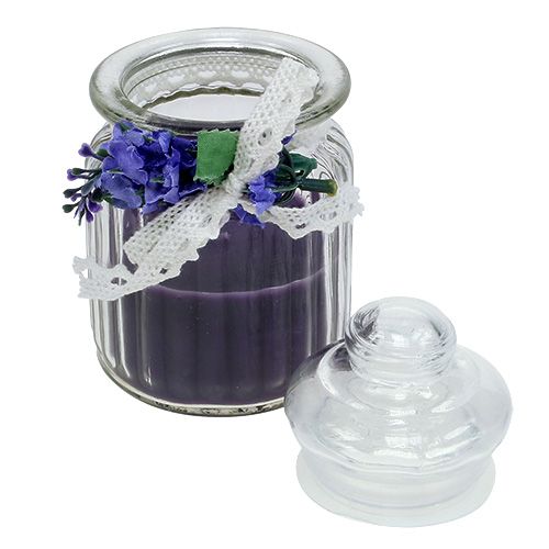 Floristik24 Duftkerze im Glas Lavendel Ø7,5cm H13cm 2St