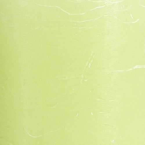 Artikel 4er Set Stumpenkerzen Lime Grün - Elegante Tischdeko & Wohnambiente Kerzen, 70x120mm - Ideal für Festlichkeiten und Alltag
