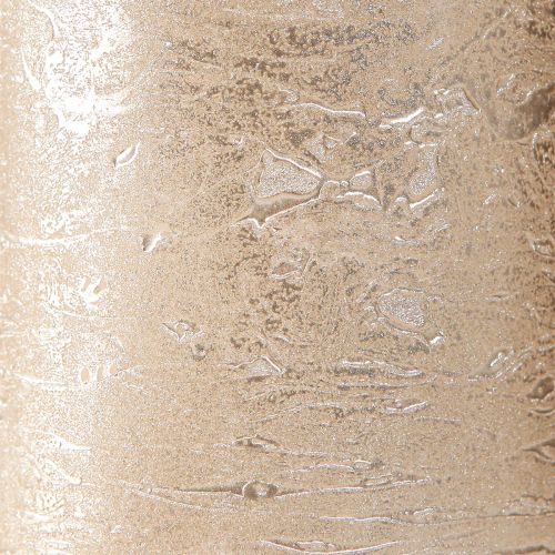 Artikel Durchgefärbte Stumpenkerzen Platin 70x80mm, 4er Set, lange Brenndauer, hochwertige Dekokerzen