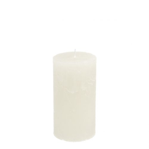Artikel Durchgefärbte Kerzen Weiß 50x100mm 4St