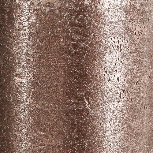 Artikel Durchgefärbte Stumpen Kerzen Kupfer 85mmx200mm 2er Set - Langbrenndauer, festliches Metallic-Design für Dekoration
