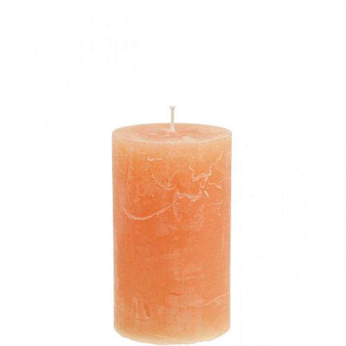 Artikel Durchgefärbte Kerzen Orange Peach Stumpenkerzen 60×100mm 4St