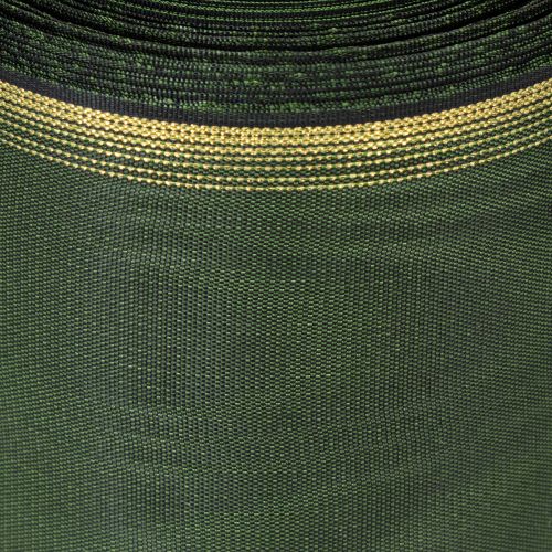 Artikel Edles Kranzband Moiré Dunkelgrün 125mm mit Gold-Perlkante, Trauerband, Hochzeitsdeko, Schleifenband