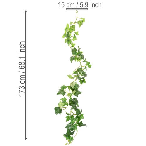 Künstliche Efeu-Girlande 173 cm aus Kunststoff, grün | Floristik24.ch