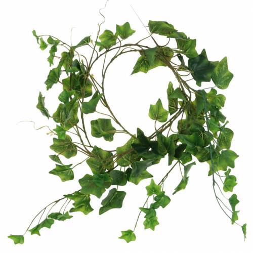Girlande künstliches Efeu Kunstpflanzen Efeugirlande Deluxe 200cm grün-weiß AR 