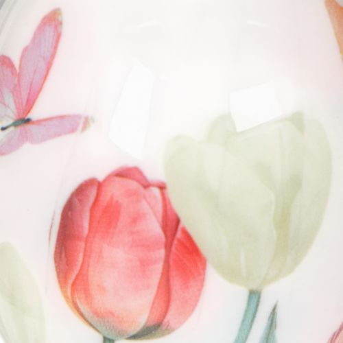 Artikel Osterei Dekoration Tulpenmotiv mit Band zum Aufhängen und Frühlingsdeko 6cm 12St