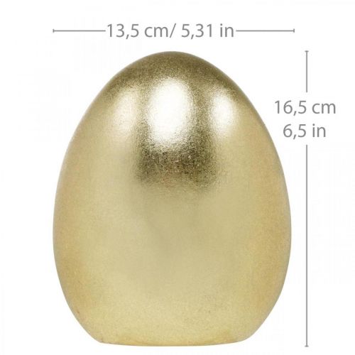 Keramik Ei Golden, edle Osterdeko, Deko-Objekt Ei Metallic H16,5cm Ø13,5cm